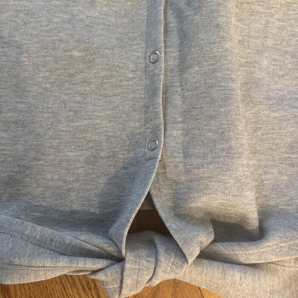 J.Crew Jacket Tie Front Cardigan Sweater Snap Long Sleeve Shirt Gray Women Large - Picture 7 of 10